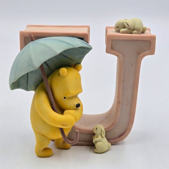 Disney Classic Winnie The Pooh Alphabet Nursery Letter U Umbrella Accent Import - Picture 1 of 10